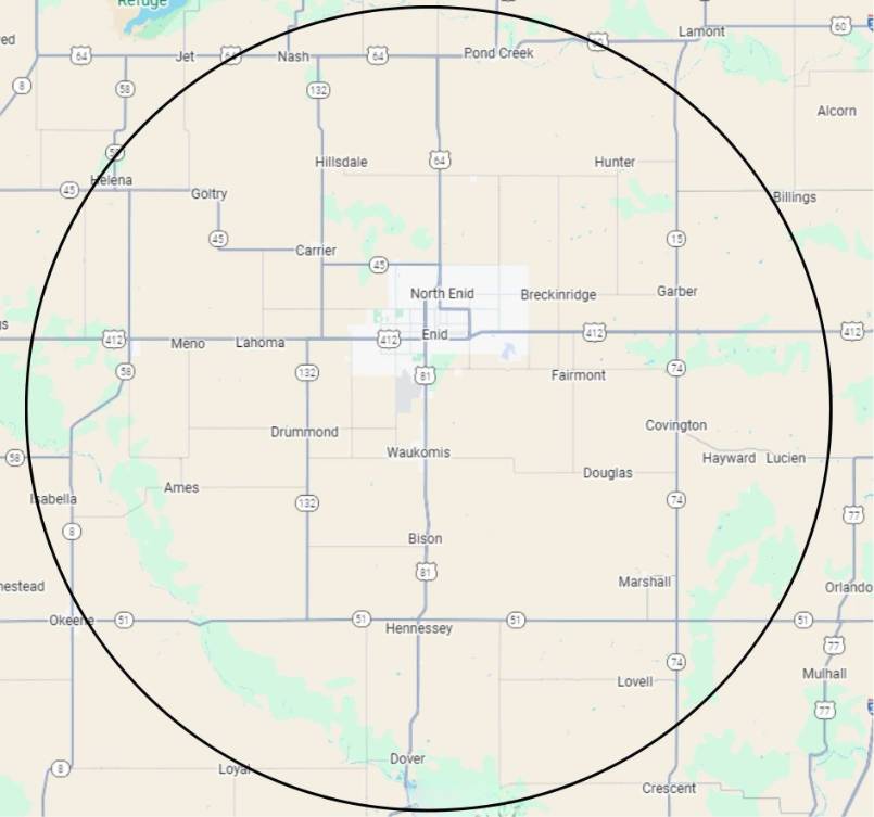 absolute enid service area map